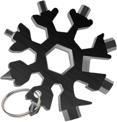18-in-1 multi-function tool kit- Allen Wrench. Phillips, Flat head-SNOWFLAKE 