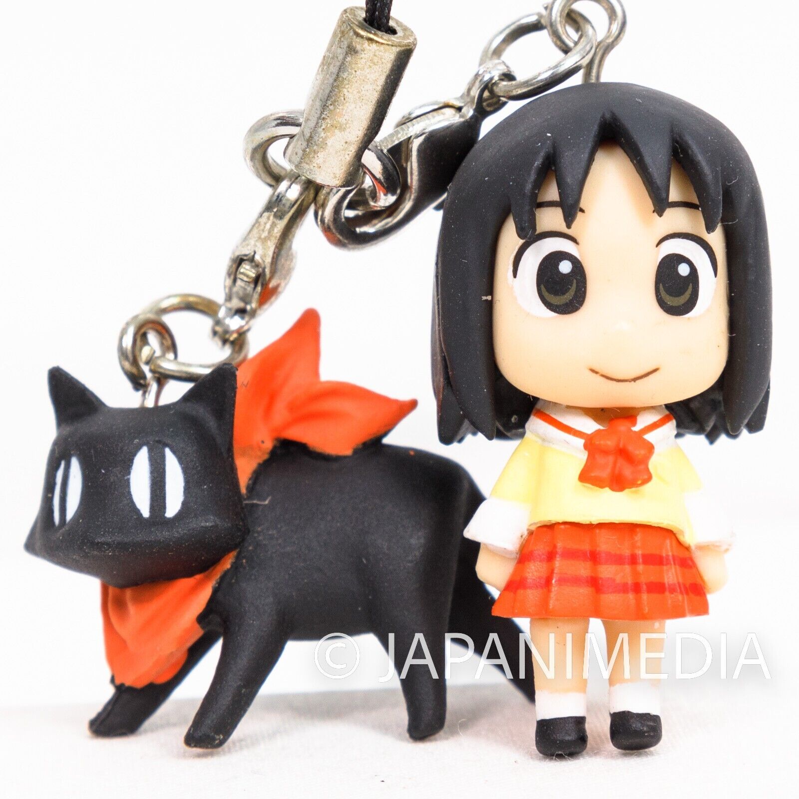 Nichijou Mio Naganohara & Sakamoto Black Cat Figure Strap JAPAN ANIME MANGA
