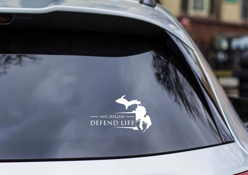 Michigan Defend Life Vinyl Cut-Out Pro-Life Vinyl Cut-Out Sticker