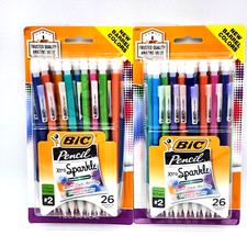 52 BIC Xtra Sparkle Mechanical Pencils 0.7mm #2 Dark Smooth Writing Shimmery 