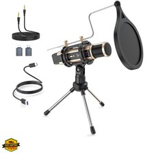 USB Podcast Microphone for iPhone, iPad, Android, PC  Laptop, Condenser Mic ...