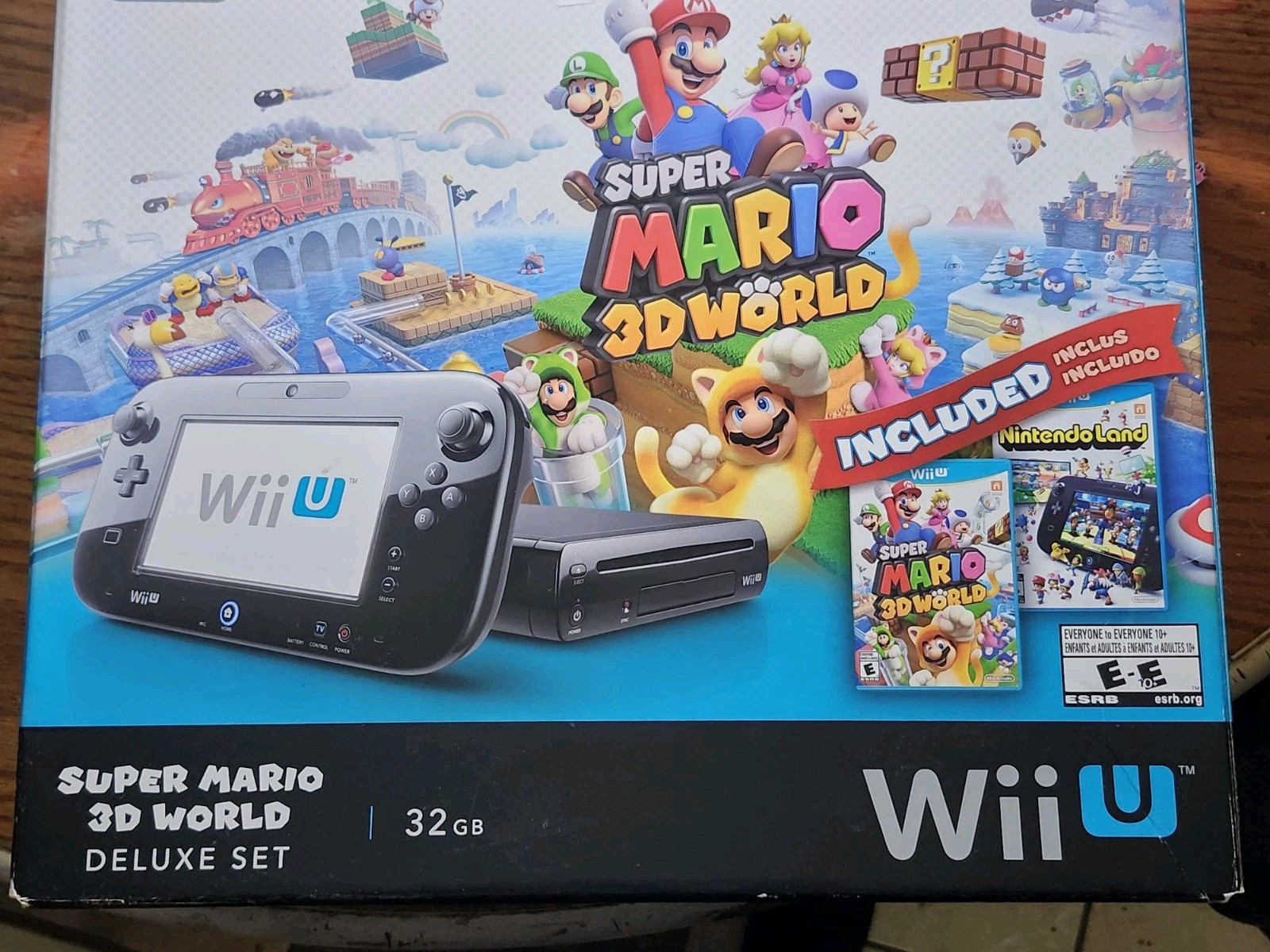 Nintendo Wii U Super Mario 3D World Deluxe Set BOX & CONSOLE ONLY