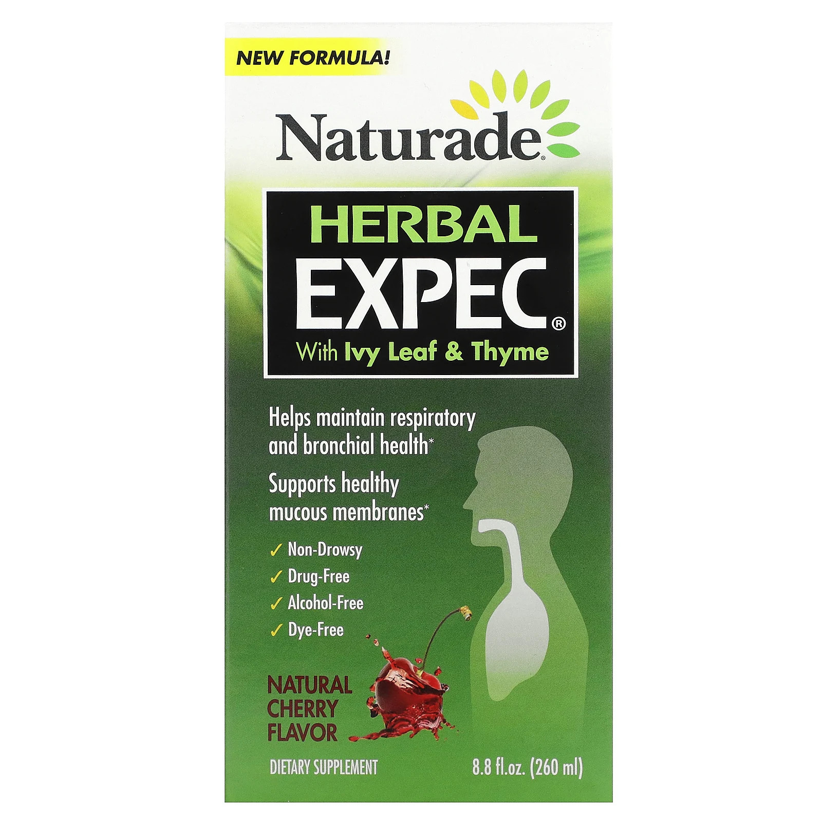 Herbal EXPEC With Ivy Leaf - Thyme, Natural Cherry, 8.8 fl oz (260 ml)