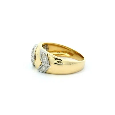 Damenring, Goldring Bicolor mit Brillanten, Gelbgold/Weißgold 750 18 KT Größe 54 - Bild 1 von 4