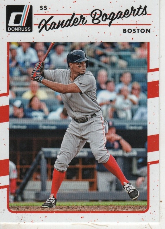 Xander Bogaerts 2017 Panini Donruss Baseball #60 Boston Red Sox Sports Card 
