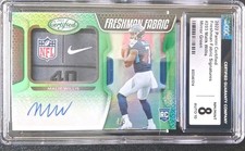 2022 CERTIFIED FRESHMAN FABRIC MIRROR GREEN #203 MALIK WILLIS /5 CGC 8 NM/MINT