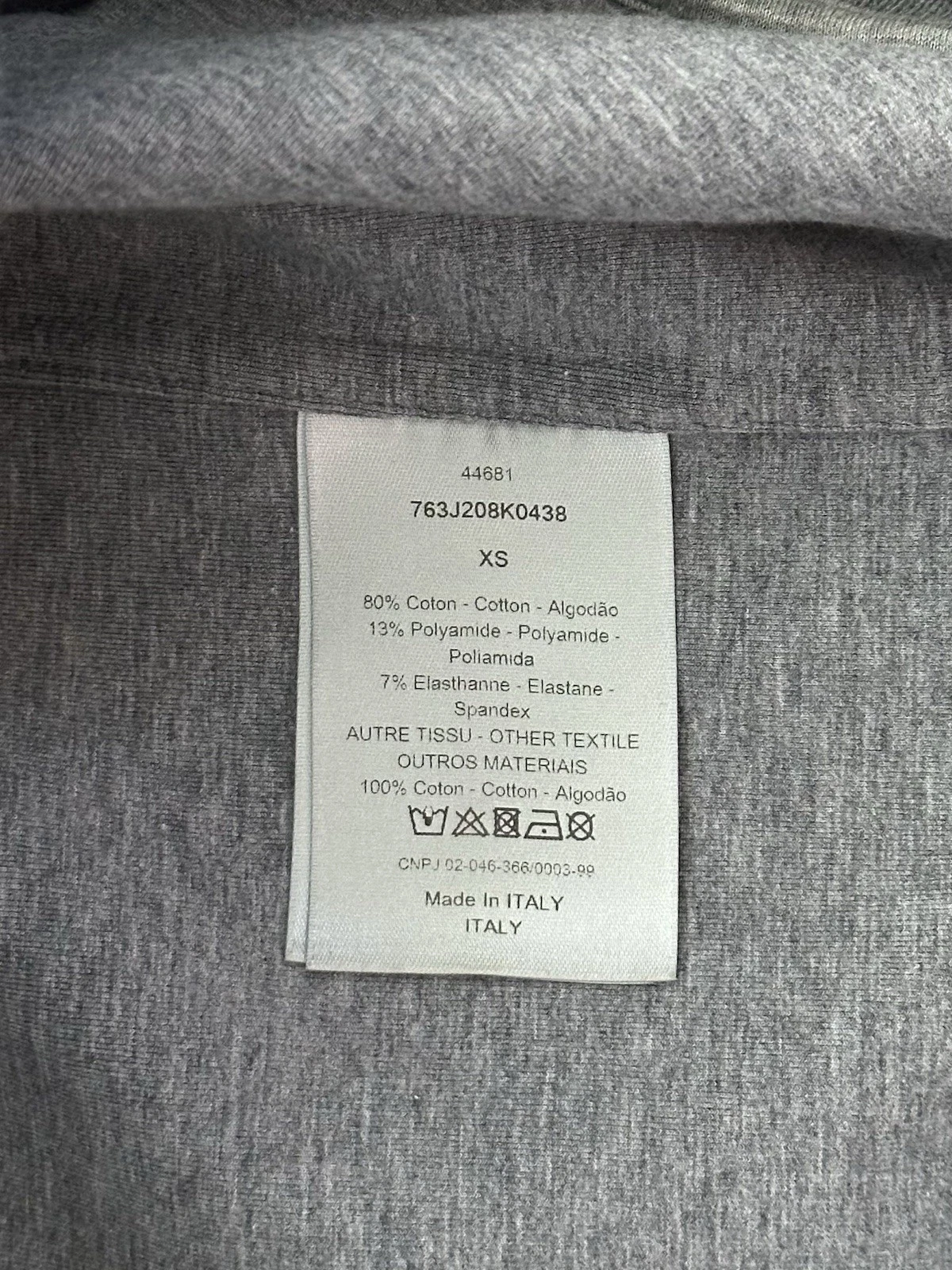 Taglia XS Felpa con cappuccio e zip Christian Dior grigia nera rossa