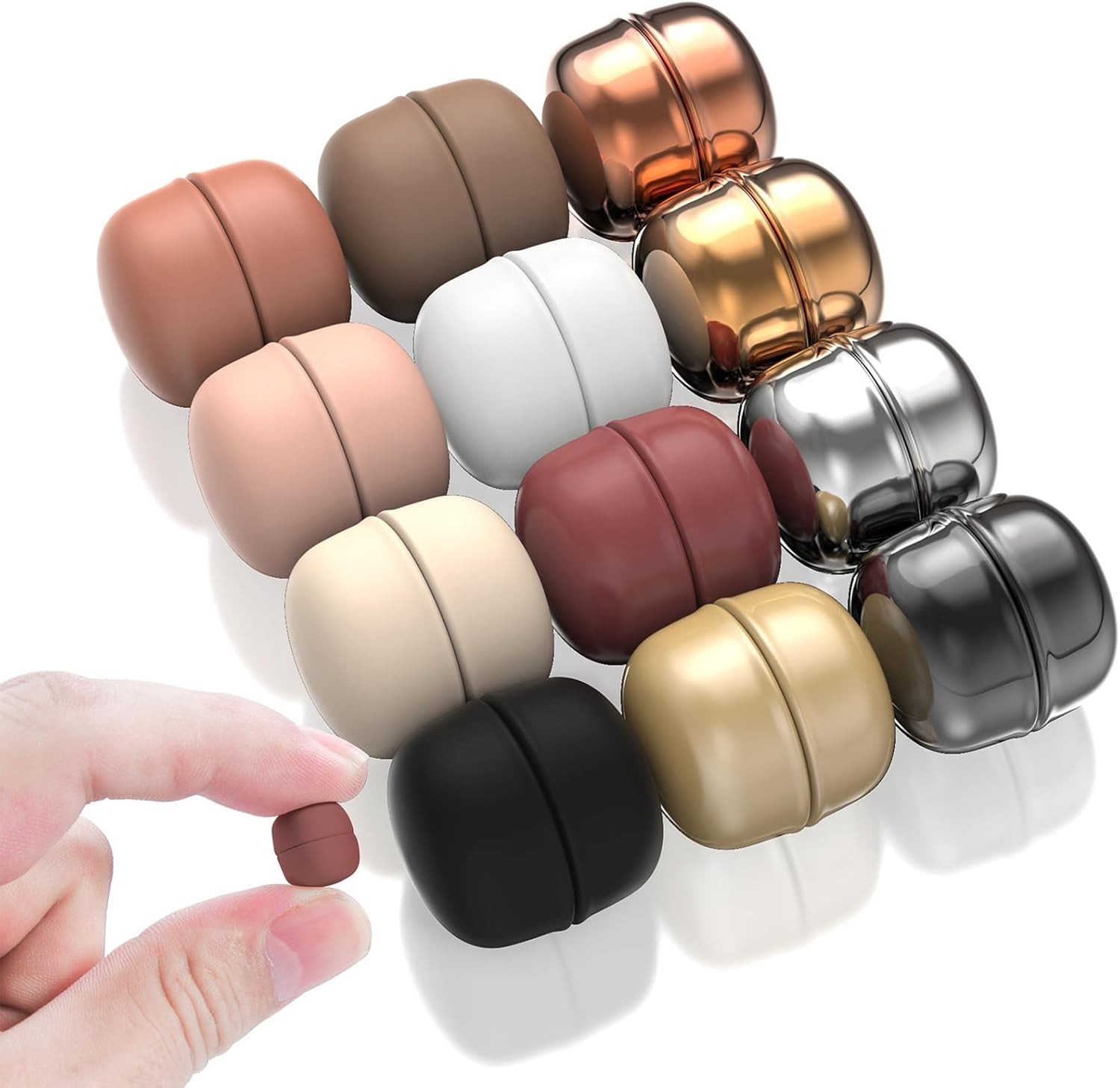 12 Pcs Strong Hijab Magnets – Pinless Scarf Clips Hold Without Fabric Damage 