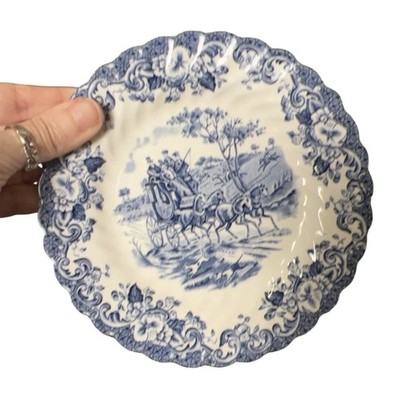 Johnson Brothers Coaching Scenes 6'' Bread n Butter Plate England Blue White