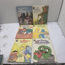 VTG 1980 Sesame Street Book Club Hardcover Illustrated Book Lot of 6
