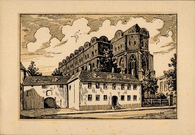Artist Postcard Barthold, Oscar, Halle an der Saale, View of the Cathedral - 5021773