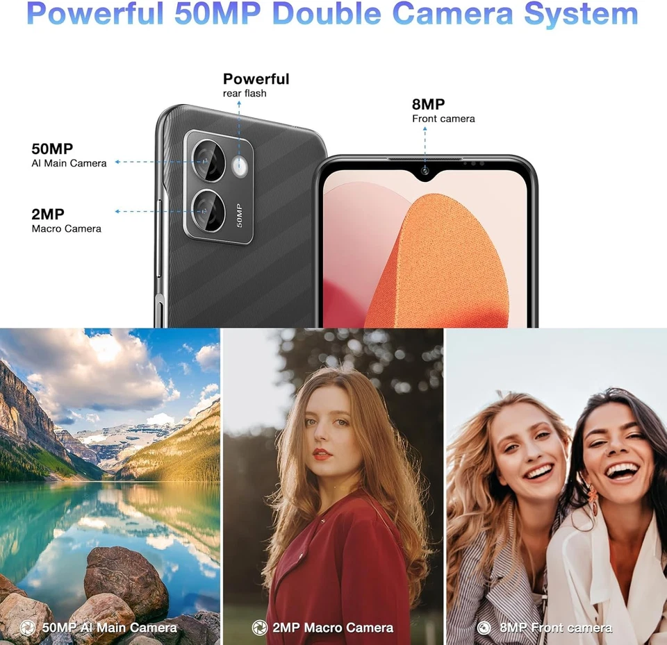 DOOGEE N50 Pro Telefono Portatile, 20GB+256GB/TF 1TB, Android 13, Fotocamera AI  - Immagine 4 di 4