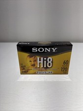 Sony 8mm Digital8 Hi8 Blank Tape 120 min, New Sealed Cassette