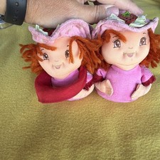 Strawberry Shortcake Character Bootie Slippers Pink/Purple Embroidered US 7-8