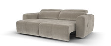 Sofology Riviera Fabric 3 Seater Motion Chaise in Relaxed Chenille Nutmeg