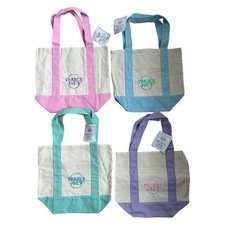 Set Of 4 Trader Joe  s Mini Pastel Canvas Tote Bag