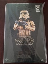 2016 Hot Toys Sideshow Star Wars Gold Chrome Stormtrooper 1 6 Figure