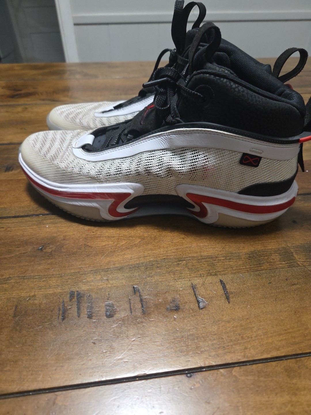 Air Jordan 36 Psychic Energy White Black Red Men's Size 10 CZ2650100 No Box image 2
