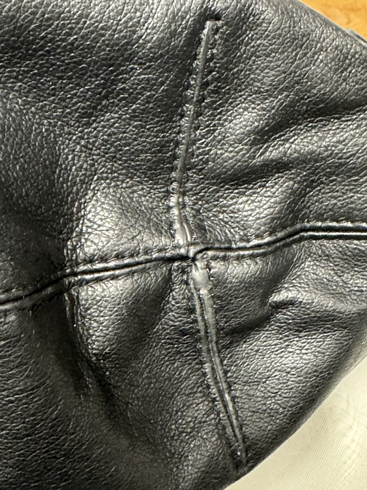 Bolso de mano hobo de cuero negro vintage de Wilson estilo 35144-01 Foto 4 de 4