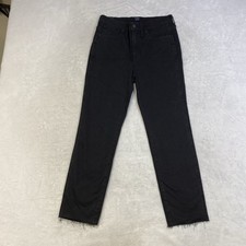 J. Crew High-Rise Vintage Straight Jeans Black Raw Hem Women  s 29 NWT 79