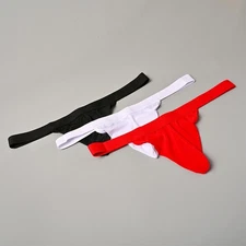 Mens Breathable Underpants Pouch Low Waist Backless Thongs Jockstrap Underwear