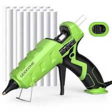 Full Size Hot Glue Gun, 60/100W Dual Power Large Glue Gun with 20 Pcs Premium...