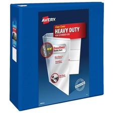 Heavy Duty 2 Inch View Letter Size One-Touch Slant Ring Binder Blue