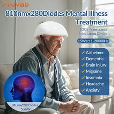 280x810nm Red Infrared Light Therapy PBM Brain Helmet for Parkinson Treatment