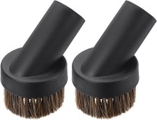 2pcs Round Soft Horse Hair Vacuum Brush Attachment 112mm