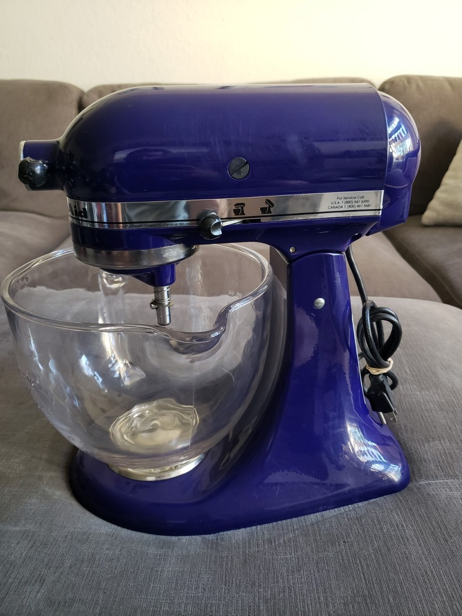 【ジャンク】　キッチンエイド　KitchenAid KitchenAid 5qt Stand Mixer KSM105GBCBU Glass Bowl 5qt Tilt Head