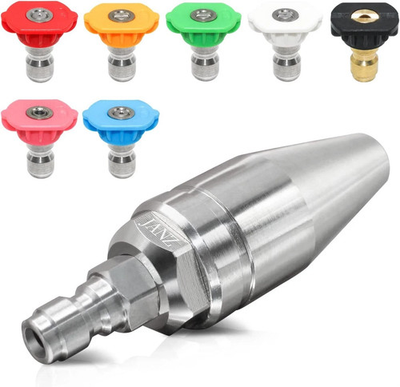 #ad Pressure Washer Rotating Turbo Nozzle with 7 Spray Nozzle Tips Kit Multiple Spra $28.99