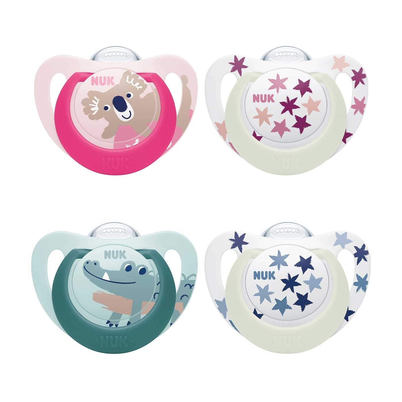 Nuk Star Day&Night Ciuccio Succhietto Silicone 18-36 mesi Confezione da 2 Pezzi