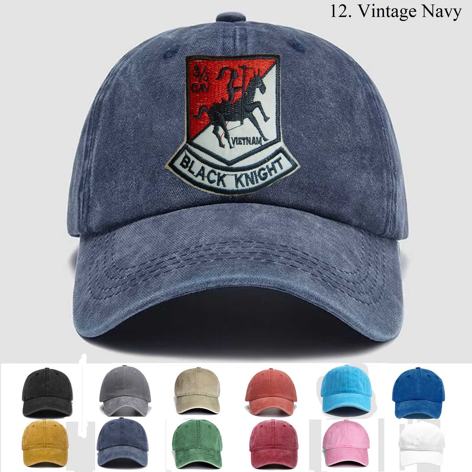Customized Embroidered Hat 3rd 5th Cavalry - Air Cav - Vietnam War, Trucker Hat