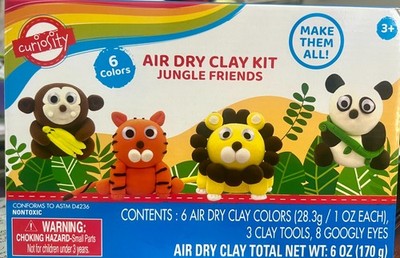 CURIOSITY AIR DRY CLAY KIT OCEAN AND JUGLE FRIENDS