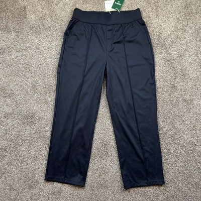 Halara Pants Women's Medium Petite High Waisted Front Seamed Black NWT Pockets