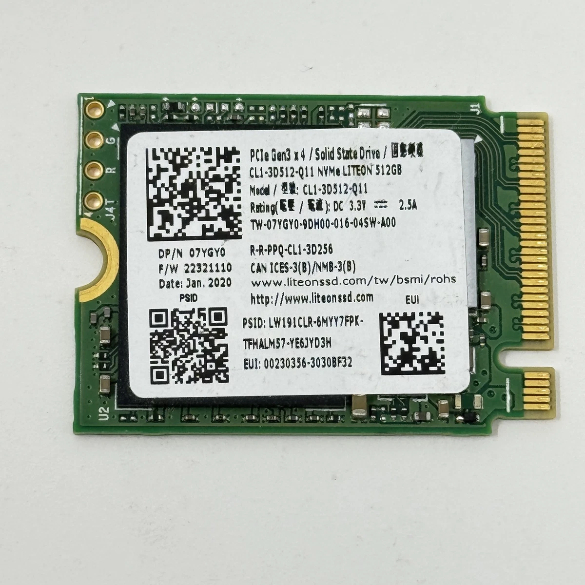 SSD Lite-On LGH-512V2G 512Go M.2 SATA III - Occasion En Parfait état