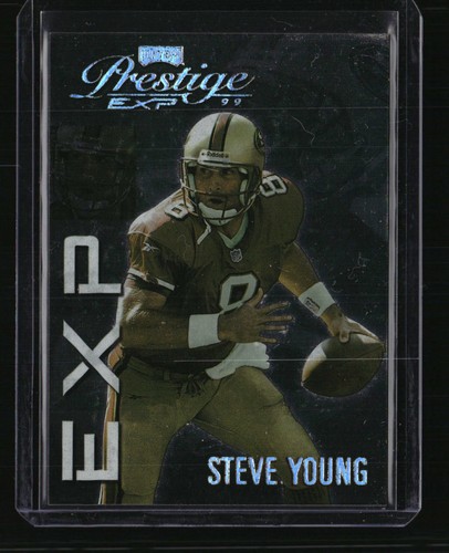 Steve Young [Reflections Silver] #EX91 1999 Playoff Prestige Exp card