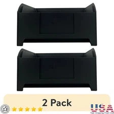 Stackable Plastic Storage Bins 2 Pack Garage Organization Durable Label Insert