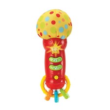 Baby Microphone Toy. My First Microphone with Sounds and Teethers/Rattle. Bat...
