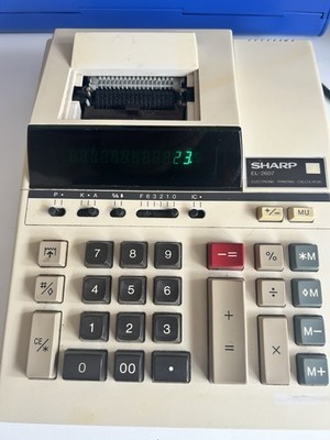 Vintage Sharp 12 Digit EL-2607 Printing Calculator 