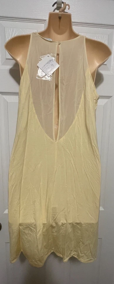 Vestido Corto Amarillo La Perla Villa Toscana Paisley M Rayón Seda Chemise Foto 3 de 3