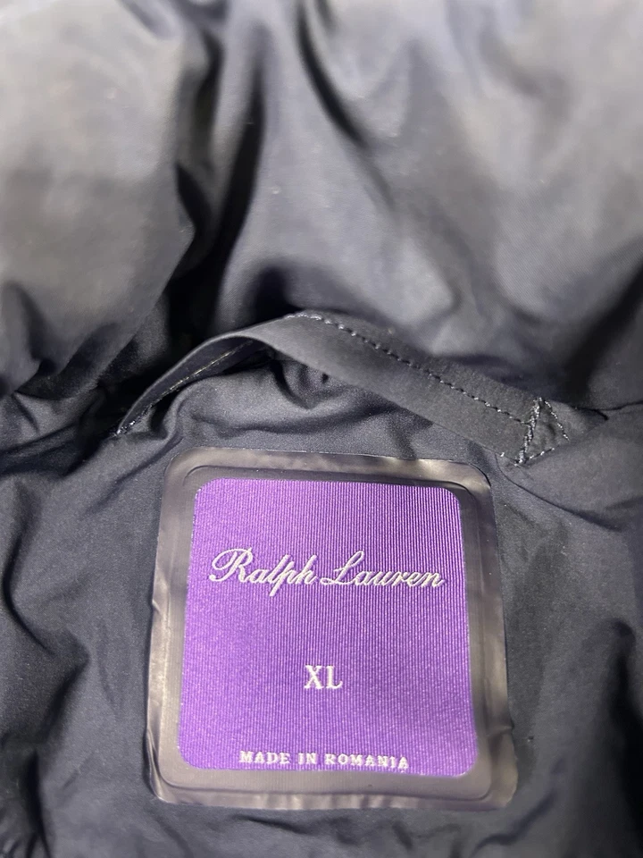 Ralph Lauren куртка женщин XL синий фиолетовый этикетка дождя пальто траншея молнии роскошь - Изображение 2 из 4