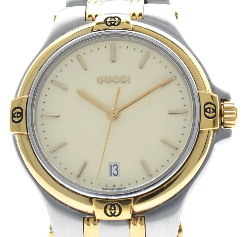 良品・稼働 GUCCI 9040M ゴールド シルバー コンビ メンズ 腕時計 25+ Gucci 9040M Wristwatches for sale | Updated Oct 2026