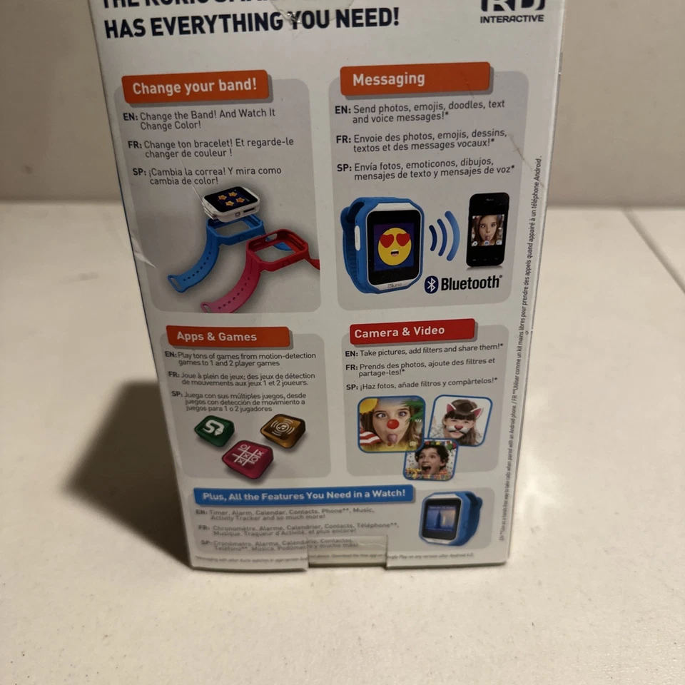 Kurio Kids 2.0 NUEVO en Caja Reloj Inteligente Azul y Rojo Construido para Niños Foto 4 de 4