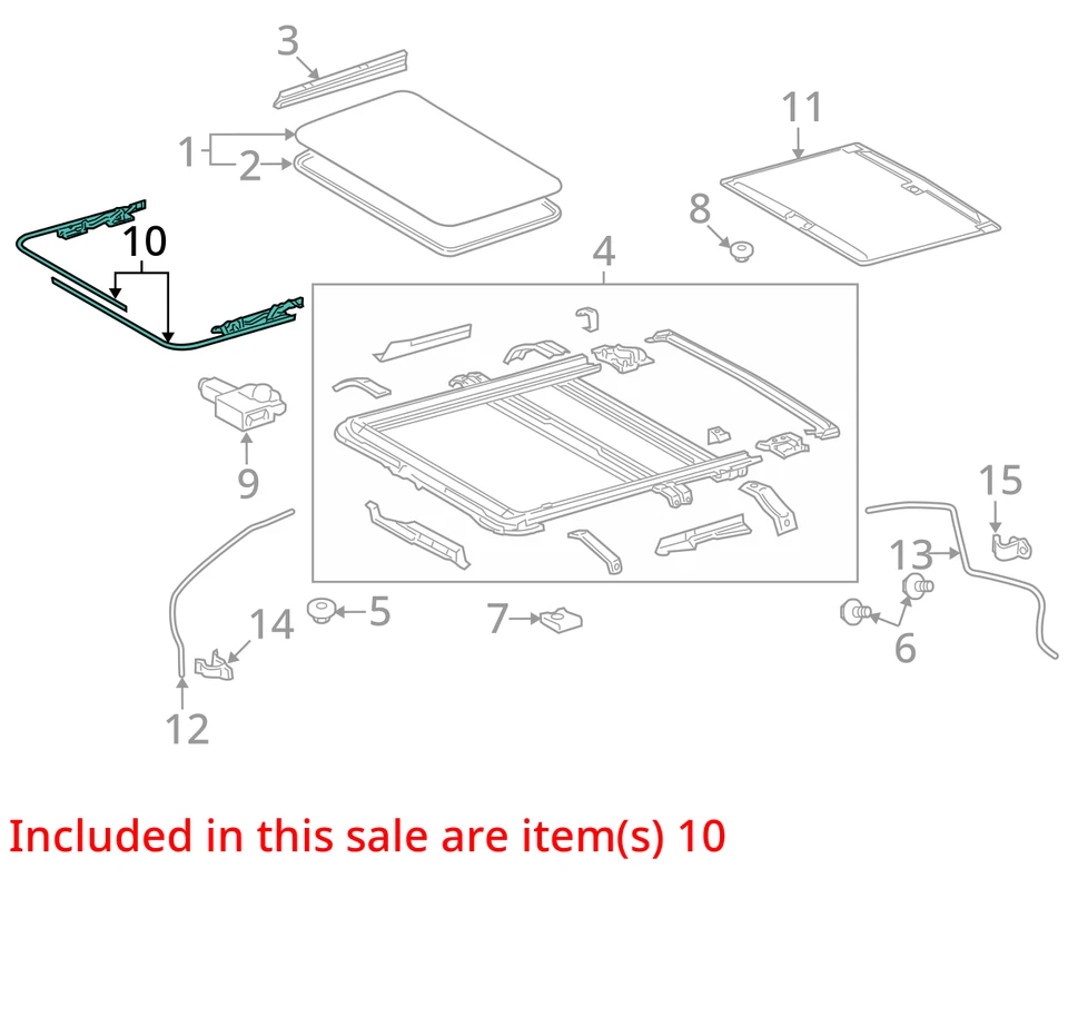 Toyota Sliding Roof Drive Cable 63205-60010 OEM Genuine 6320560010 NEW - Image 2 of 3