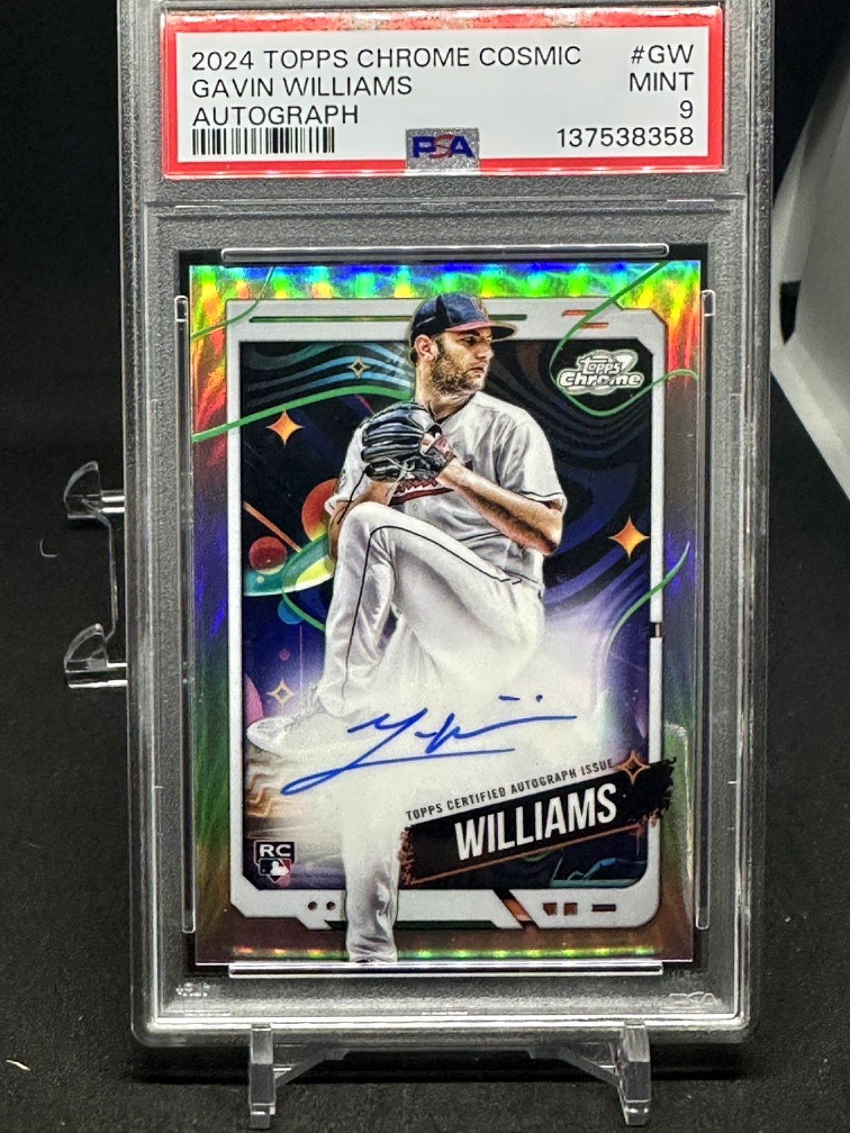 2024 Topps Cosmic Chrome GAVIN WILLIAMS RC Variation Auto *PSA 9* #CCA-GW