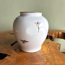 Vintage Japanese Flower Vase by Okura Pottery 19cm tall