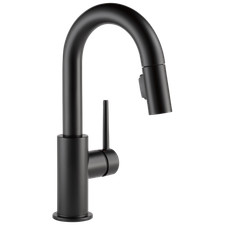 Delta 9959-BLLS-DST Trinsic Pull-Down Bar/Prep Kitchen Faucet Matte Black