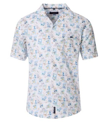 CASAMODA Geknöpftes Hemd Print Casual Fit Short