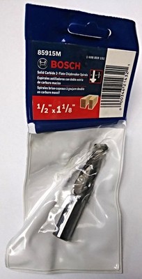 Bosch 85915M Solid Carbide 1/2'' x 1-1/8'' Up Spiral Chip Breaker Double Flute 1/2